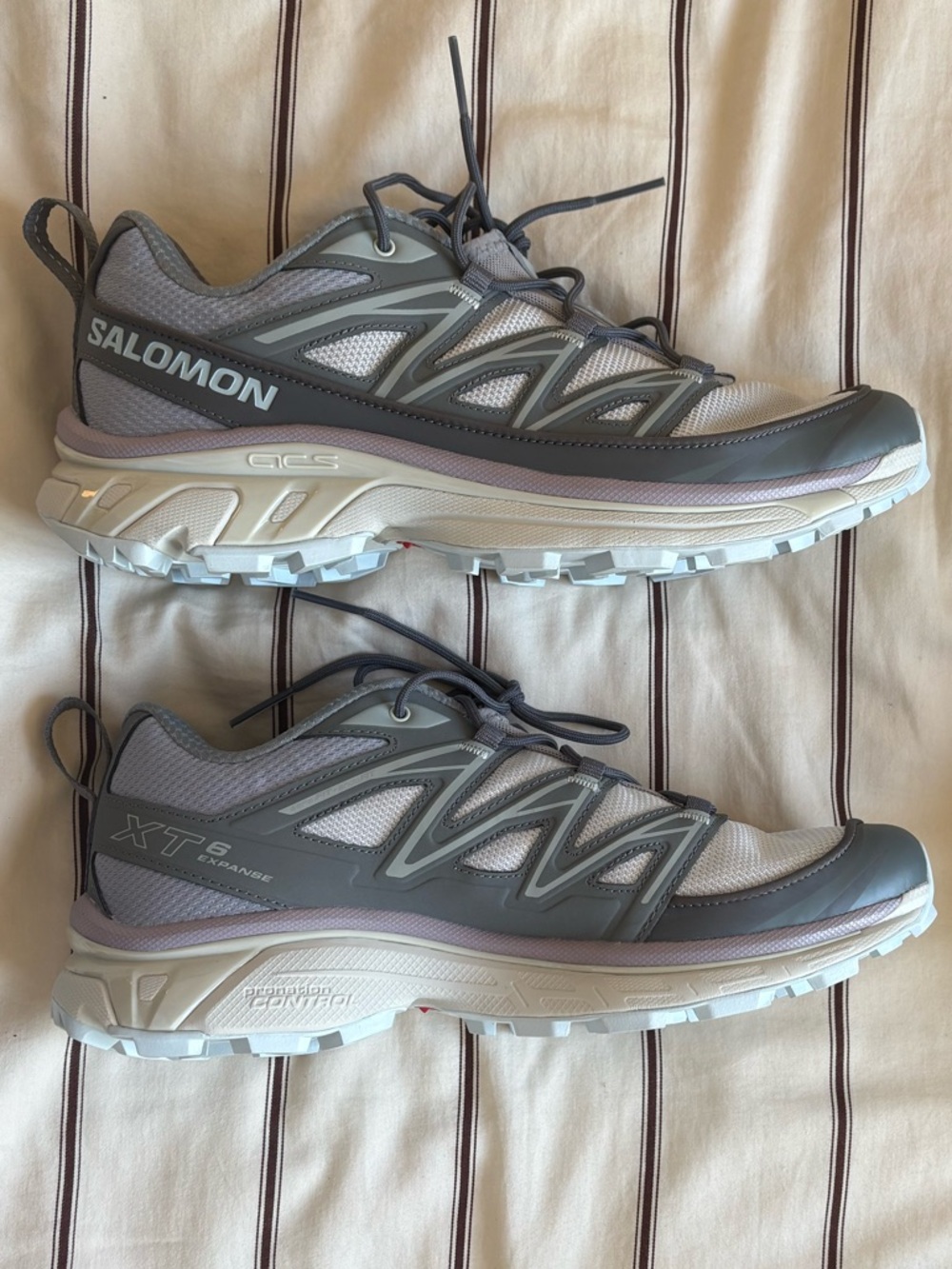 Salomon Women's XT-6 Expanse Sneakers in Gray and Pink